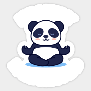 Funny Yoga Heavily Meditated Panda Namaste Meditate Relax Sticker